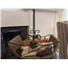 Image 6 : Framed Art, Ceramic Pitcher, Bee Hive Candle, Basket with Linens