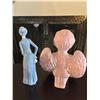 Image 4 : Pink Praying Angel Figurine and Woman Figurine Set