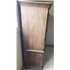 Image 5 : Wooden Armoire with Ornate Panels and Storage Drawers