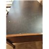Image 5 : Vintage Wooden Desk with Vinyl Office Chair and Floor Protector Pad