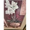 Image 4 : Framed Print with Fleur-de-Lys, Urn, and Orchid Design, 36 x 42 Inches