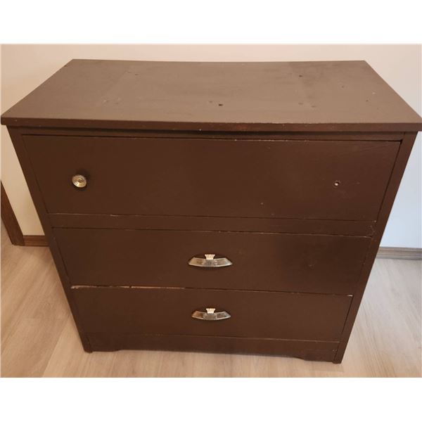 Painted Wood Dresser with Mirror, 32 x 16 x 32