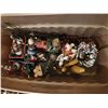 Image 2 : Holiday Decorations Lot: Tree Skirt, Train Decor, Floral Centerpieces, Santa Village Displays