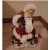 Image 4 : Holiday Decorations Lot: Tree Skirt, Train Decor, Floral Centerpieces, Santa Village Displays