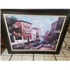 Image 1 : Framed Print of Venice Scene on Canvas, 49 x 29 Inches