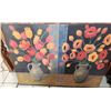 Image 1 : Floral Paintings on Canvas Depicting Poppies and Tulips