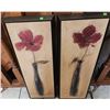 Image 1 : Framed Floral Prints on Board