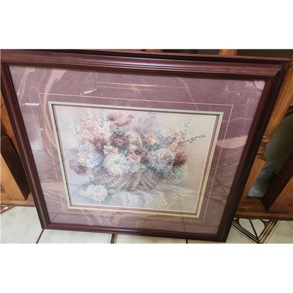Framed Limited Edition Print by Lena Y. Liu, Basket of Hydrangea, Under Glass