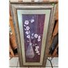Image 1 : Floral Still Life Print on Board in Decorative Frame, 21.5 x 41.5 Inches