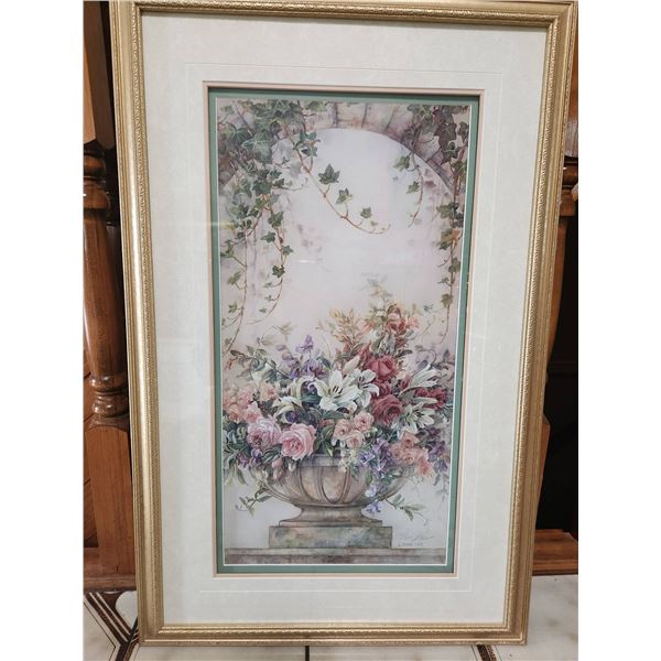 Limited Edition Framed Print Ivy and Fragrant Flower by Lena Liu, Numbered 2398/3000