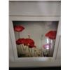 Image 3 : Four Framed Floral Prints Under Glass With Red Poppy Motif