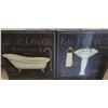 Image 3 : Four Canvas on Board Home Decor Prints with Floral and Bath Themes