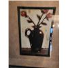 Image 2 : Metal Tray, Decorative Wood Balls, and Framed Print Under Glass
