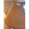Image 2 : Brass Floor Lamps with Pleated Fabric Shades