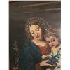 Image 3 : Framed Embroidery of Mother and Child and Framed Print of Nun Under Glass