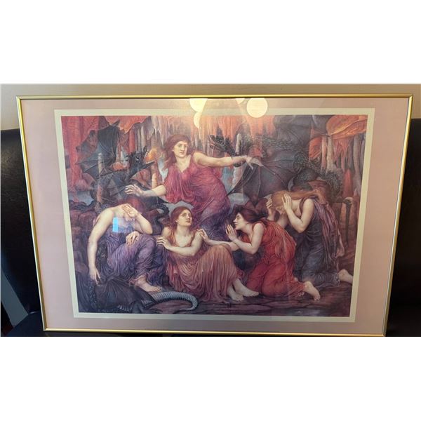 Framed Print of Evelyn De Morgans The Captives, 1992 Reproduction