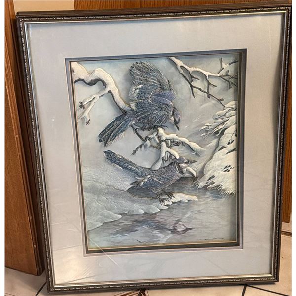 Basil Ede 3D Artwork Featuring Birds in Winter, 1962