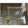 Image 2 : Two Glass-Top End Tables with Gold-Toned Metal Frames