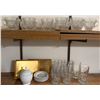 Image 1 : Glassware, Porcelain Tableware, and Gold-Tone Serving Trays