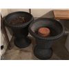 Image 1 : Black Plastic Urn-Style Planters