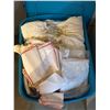 Image 1 : Mystery Tote of Linens in Blue Storage Bin