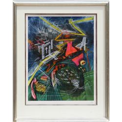 Roberto Matta, Pyrocentre, Aquatint Etching