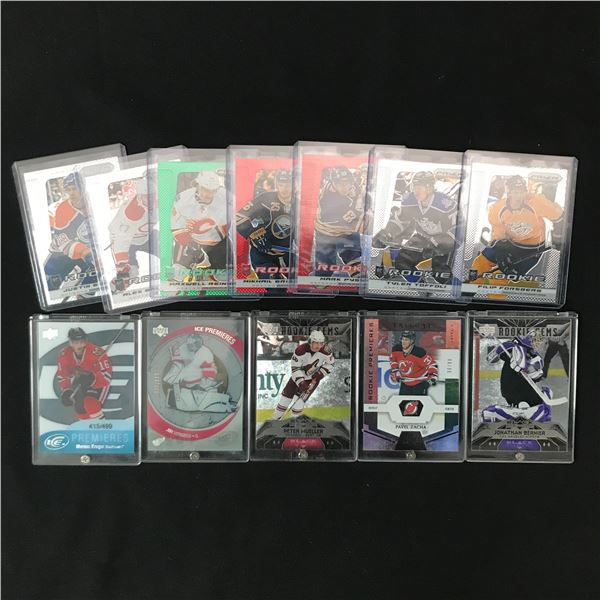 LOT OF 12 HOCKEY ROOKIE TRADING CARDS