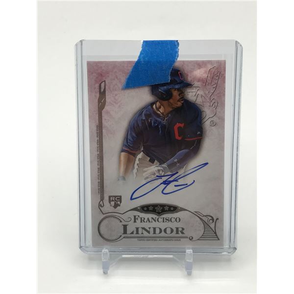 2015 TOPPS CERTIFIED AUTOGRAPH ISSUE FRANCISCO LINDOR SIGNED ROOKIE TRADING CARD
