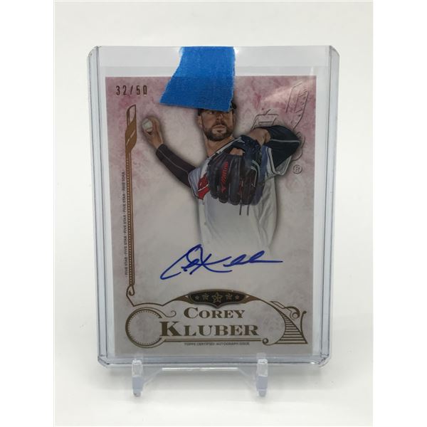 2015 TOPPS CERTIFIED AUTOGRAPH ISSUE COREY KLUBER  SIGNED TRADING CARD 32/50