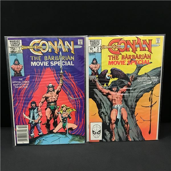 LOT OF 2 CONAN THE BARBARIAN MOVIE SPECIAL #1-2 - MARVEL COMICS