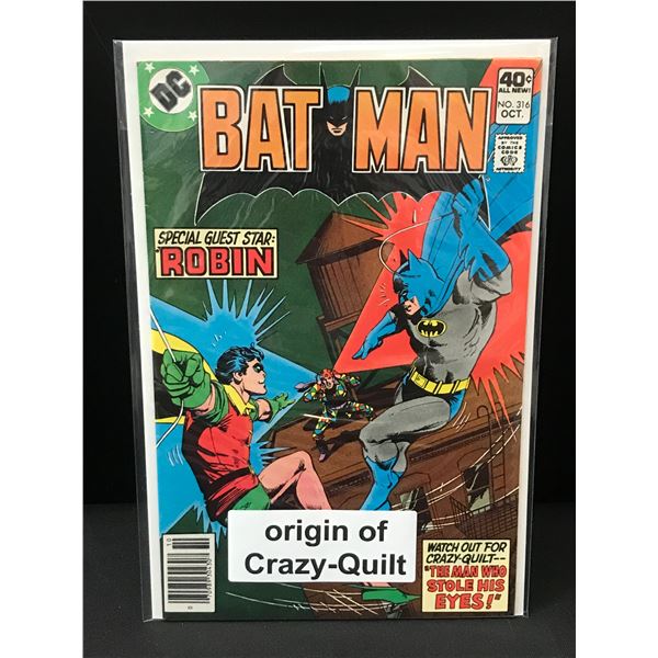 BATMAN #316 ORIGIN OF CRAZY QUILT - DC COMICS