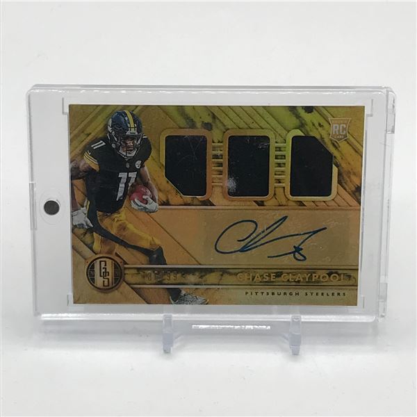 2020 PANINI GOLD STANDARD FOOTBALL CHASE CLAYPOOL SIGNED PATCH ROOKIE TRADING CARD 86/99
