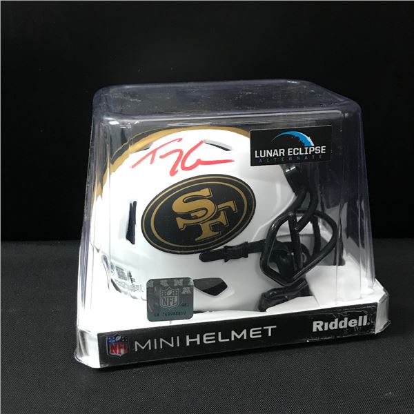 TREY LANCE SIGNED SAN FRANCISCO 49ERS MINI HELMET (BECKETT COA)