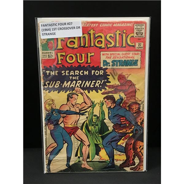 THE FANTASTIC FOUR #27 (1964) 1ST CROSSOVER DR STRANGE - MARVEL COMICS