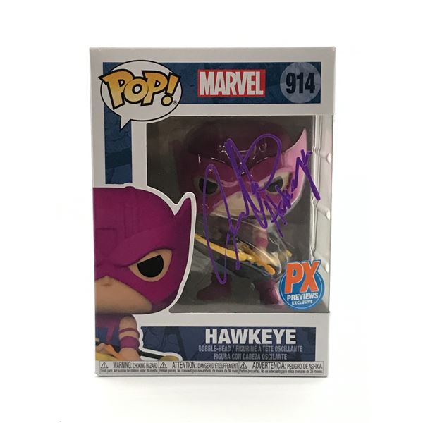JEREMY RENNER SIGNED HAWKEYE FUNKO POP - HOLLYWOOD AUTHENTIC COA
