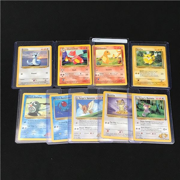 LOT OF 9 POKEMON TCG TRADING CARDS