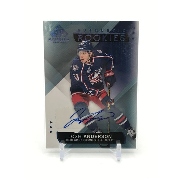 2015-16 UPPER DECK SP GAME USED HOCKEY JOSH ANDERSON SIGNED ROOKIES TRADING CARD