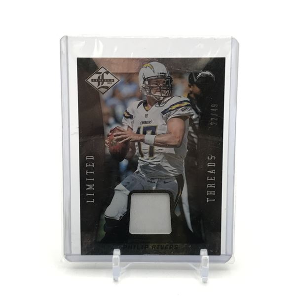 2013 PANINI LIMITED FOOTBALL PHILIP RIVERS PATCH TRADING CARD 22/49