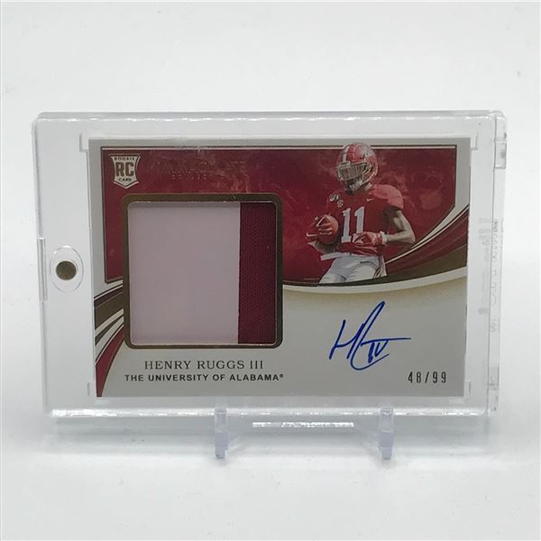2020 PANINI IMMACULATE COLLECTION COLLEGIATE HENRY RUGGS III SIGNED PATCH ROOKIE TRADING CARD 48/99