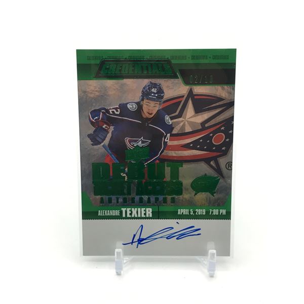 2019-20 UPPER DECK CREDENTIALS ALEXANDRE TEXIER SIGNED ROOKIE CARD 02/10