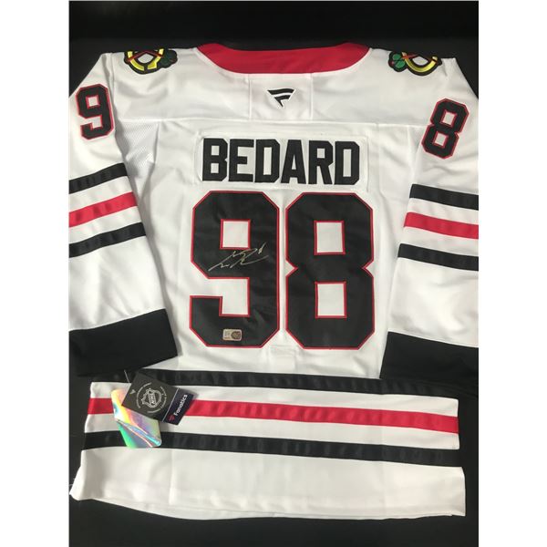 CONNOR BEDARD SIGNED CHICAGO BLACKHAWKS CUSTOM JERSEY - ELITE SPORT COA