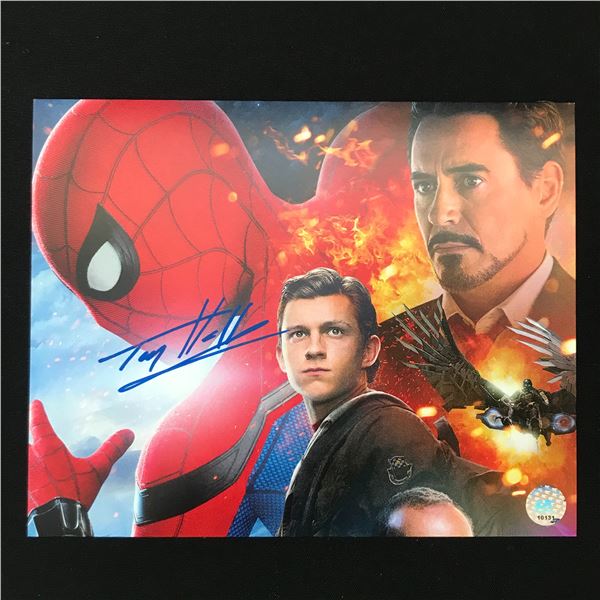 TOM HOLLAND SIGNED SPIDERMAN 8X10 - KB COA