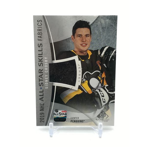 2019-20 UPPER DECK SP GAME USED HOCKEY SIDNEY CROSBY ALL STAR FABRICS PATCH TRADING CARD