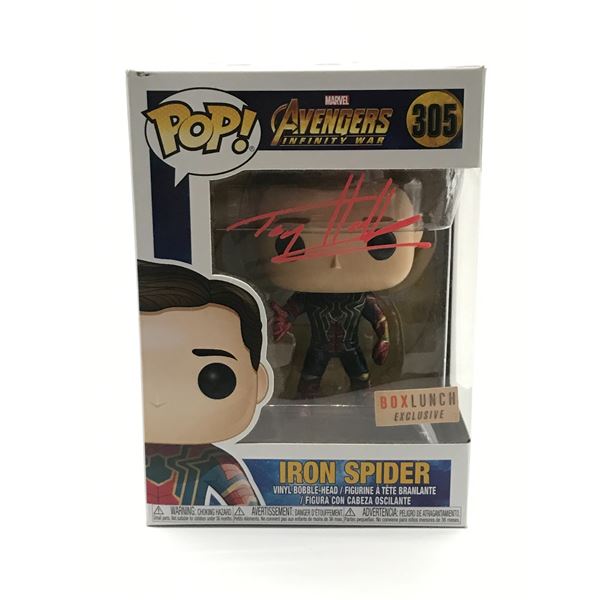 TOM HOLLAND SIGNED IRON SPIDER FUNKO POP - HOLLYWOOD AUTHENTICS COA