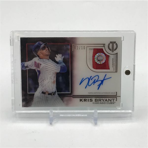 2019 TOPPS TRIBUTE BASEBALL KRIS BRYANT SIGNED PATCH TRADING CARD 02/10