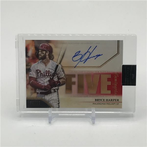 2020 TOPPS LUMINARIES BASEBALL BRYCE HARPER SIGNED TRADING CARD 6/10