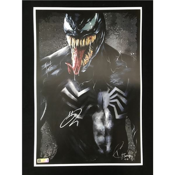 TOM HARDY SIGNED VENOM 11 X 18 POSTER - HOLLYWOOD AUTHENTICS COA