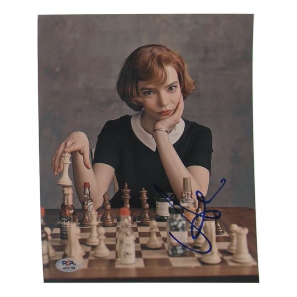 ANYA TAYLOR JOY SIGNED QUEEN'S GAMBIT 8X10 - PSA COA
