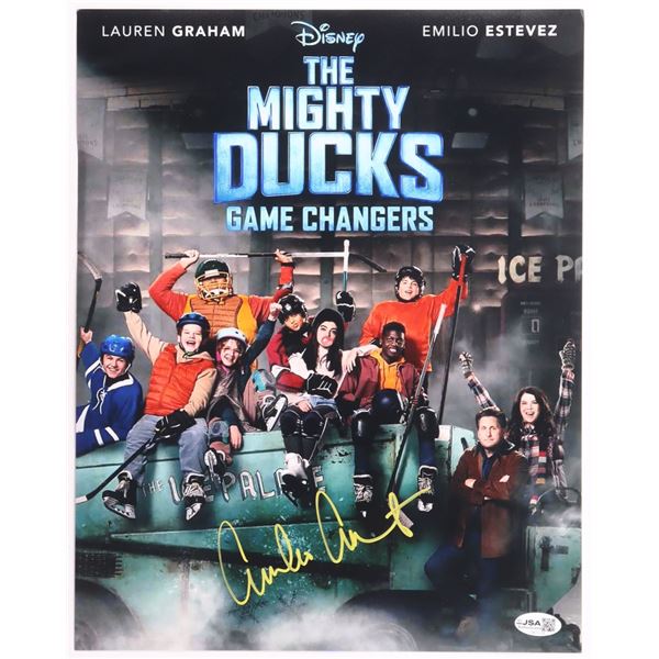 EMILIO ESTEVEZ SIGNED MIGHTY DUCKS 8X10 - JSA COA