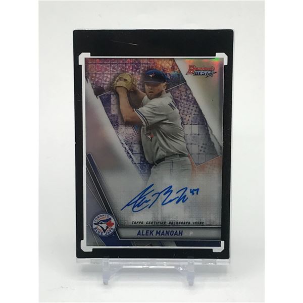 2019 TOPPS BOWMAN'S BEST BASEBALL ALEK MANOAH SIGNED ROOKIE CARD